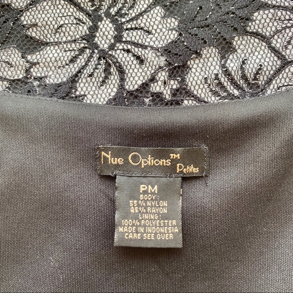 Nu Options brand layered black lace top - Picture 10 of 11